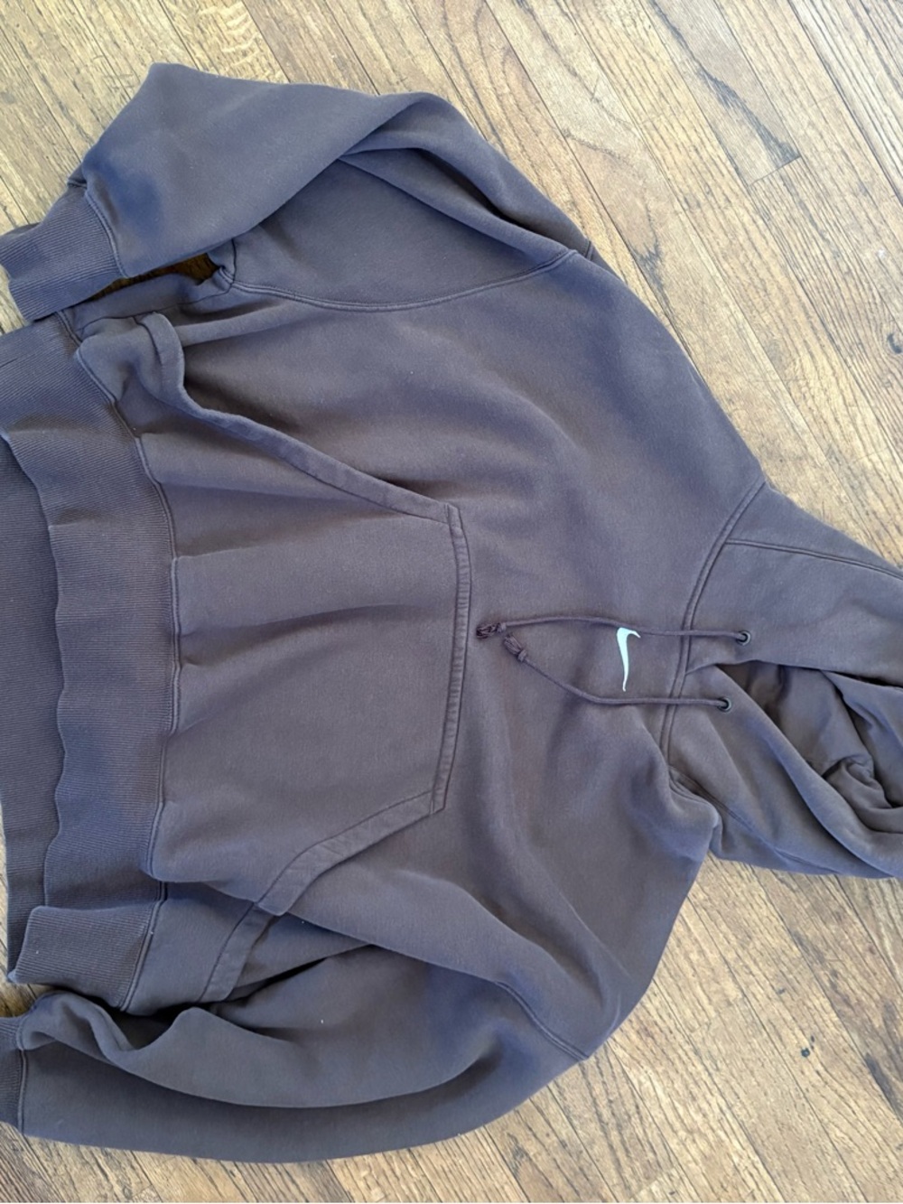 Nike Brown Fleece-Lined Pullover Hoodie